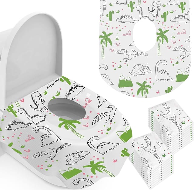 Lot De 20 Protège-sièges De Toilette Jetables Pour Enfants Et Adultes, Universels, Pour L'Apprentissage De La Propreté, Accessoires De Voyage, Emballés Individuellement