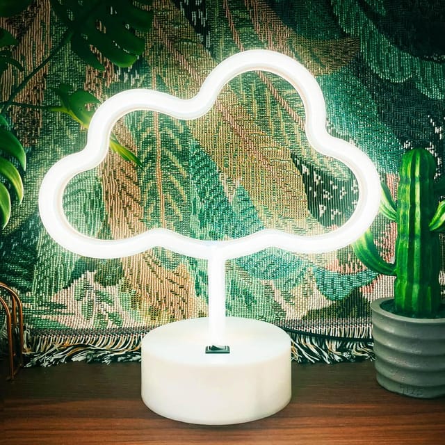 Enseigne Nuage Led Blanc Pour Décoration De Chambre Alimentation Usb Ou Piles Lampe Nuage Esthétique Pour Mur Et Table