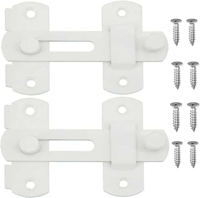 Lot De Deux Verrous De Sécurité En Acier Inoxydable Pour Portes De Grange Et Portes Coulissantes Système De Fermeture Simple Et Robuste
