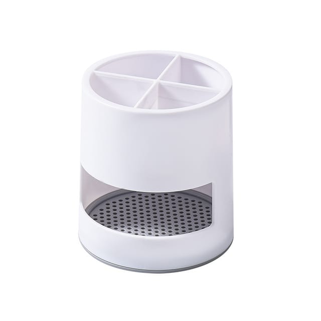 Porte Brosse À Dents Aéré Anti Moisissure Petit Et Robuste Pour Salle De Bain Rangement Pratique Blanc