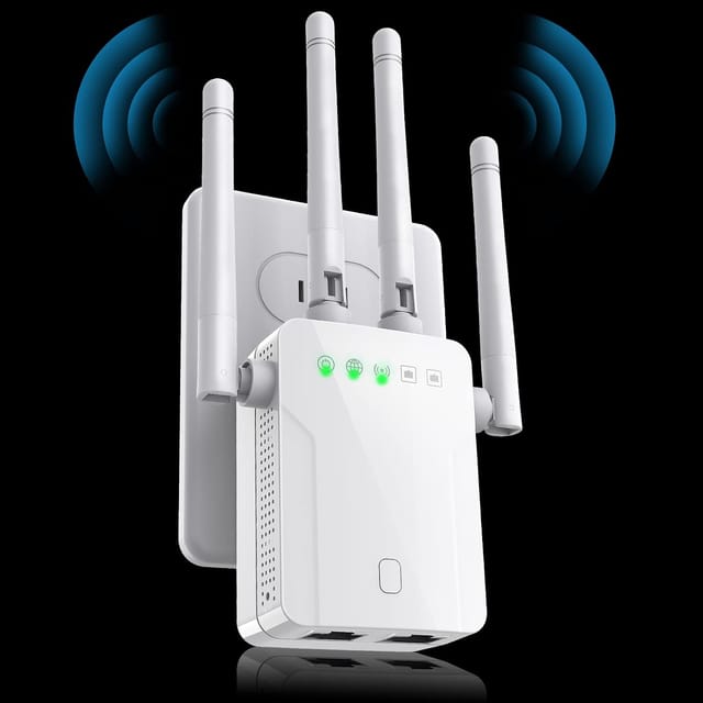 Amplificateur Wifi Dernière Génération Couverture Jusqu À Huit Mille Quatre Cent Soixante Dix Pieds Carrés Répéteur Avec Port Ethernet