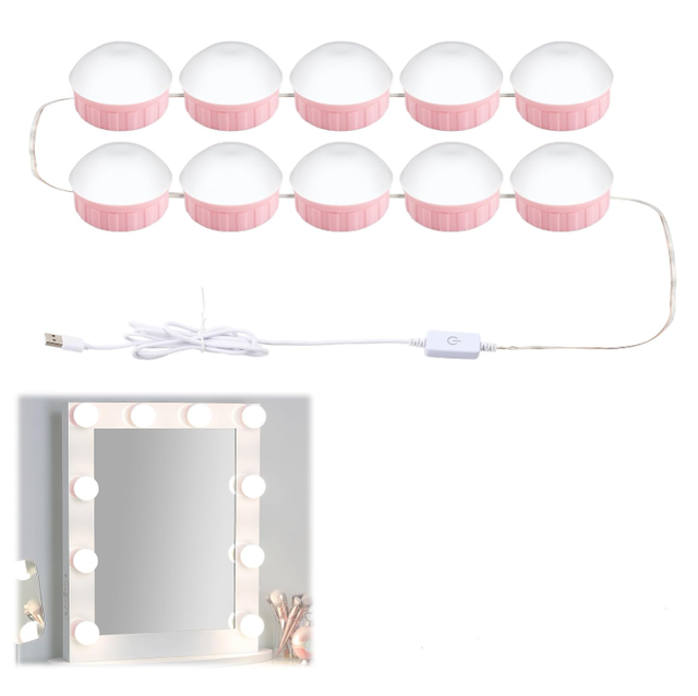 Lampe De Miroir À Intensité Variable (3 Couleurs), Lampe De Maquillage Led, Lampe De Coiffeuse, Lampe Pour Miroir Cosmétique