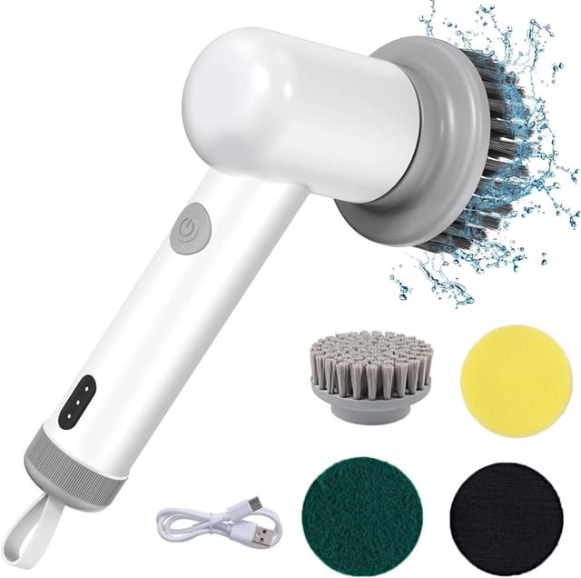 Brosse De Nettoyage Électrique, Brosse Rotative, Brosse Électrique Multifonctionnelle Sans Fil, Brosse Rotative Pour Salle De Bain, Cuisine, Évier