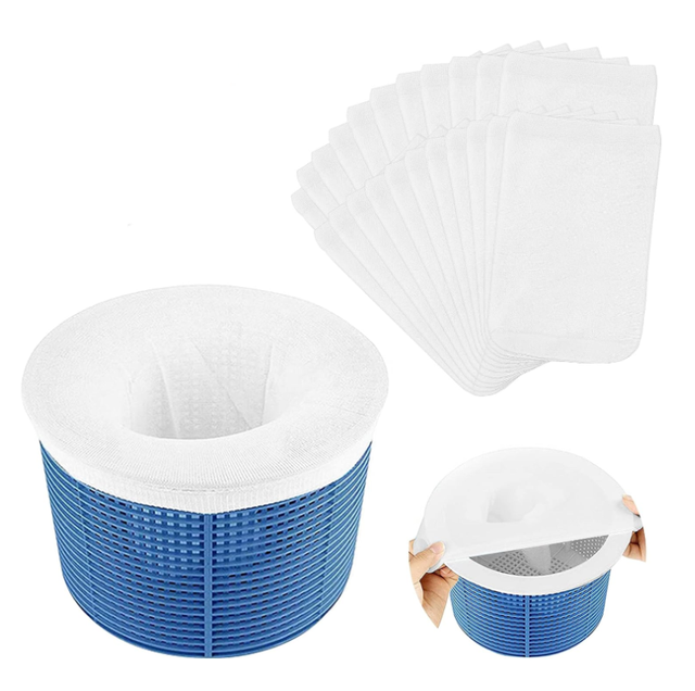 Lot De Vingt Filets Pour Skimmer De Piscine Filtres Réutilisables Pour Panier De Surface Élimine Les Débris Et Impuretés Efficacement