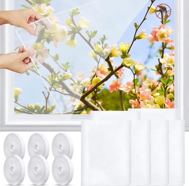 Ensemble De Six Filets Anti Moustiques Pour Fenêtres Cent Trente Sur Cent Cinquante Centimètres Protection Contre Insectes
