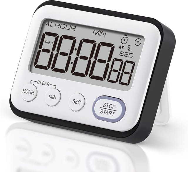 Minuteur De Cuisine Numérique, Alarme Magnétique, Grand Écran Lcd Pour La Cuisine, La Pâtisserie, Le Sport, Les Jeux, Le Bureau Et Les Études.
