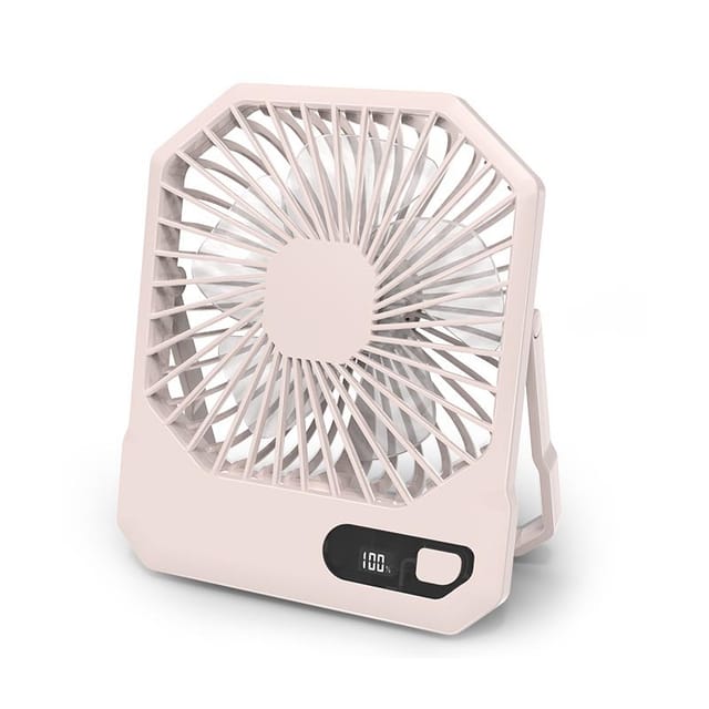 Petit Ventilateur De Table Rechargeable Deux Mille Six Cents Mah Ultra Fin Pliable Trois Vitesses Inclinaison Cent Quatre Vingt Degres