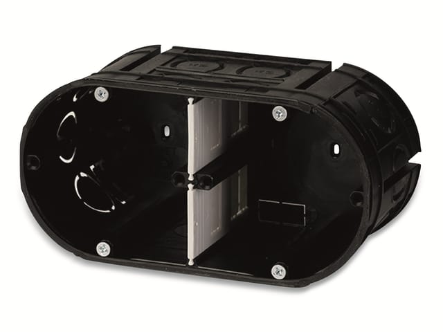 F-TRONIC Gerätedose, UP, Ø 60 mm, Höhe 63 mm, massiv, 2-fach