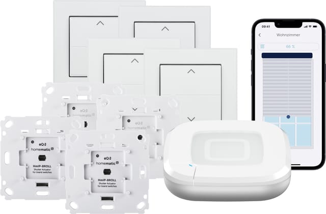 HOMEMATIC IP Starterset Rollladensteuerung für 4 Rollläden oder Markisen