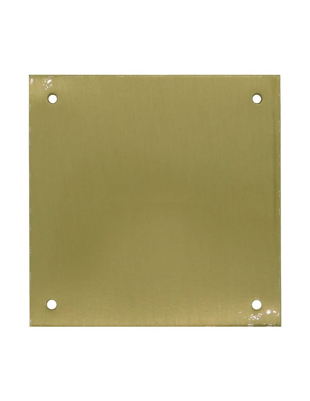 Verschlussplatte Aus Gesättigtem Messing 80 X 80 Mm 0,65 Mm