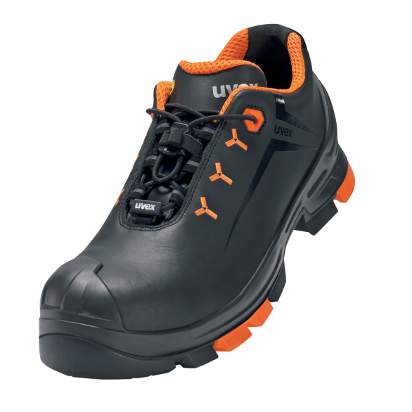 Sicherheitshalbschuh 2 6502/2, S3 SRC ESD, schwarz/orange, W11, Größe 48
