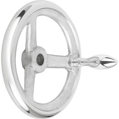 HANDRAD DIN950, D1=140 PASSBOHRUNG D2=16H7, ALUMINIUM, KOMP:ALUMINIUM, BALLENGRIFF FESTSTEHEND