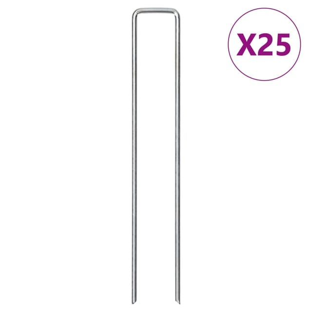 Vidaxl Bodenanker 25 Stk. U-form 20x4 Cm Verzinkter Stahl