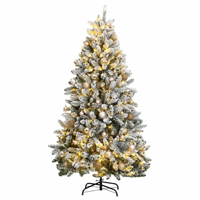 Vidaxl Künstlicher Weihnachtsbaum Klappbar 300 Leds & Kugeln 210 Cm