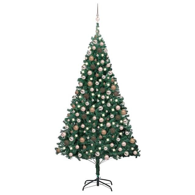 Vidaxl Künstlicher Weihnachtsbaum Mit Beleuchtung & Kugeln Grün 240 Cm