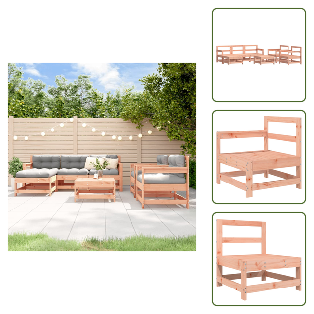 Gartensofa - Vidaxl 7-tlg. Garten-lounge-set Massivholz Douglasie - Gartenstuhl