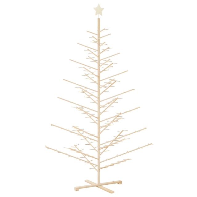 Holz Weihnachtsbaum Kotka 240 Cm Massives Kiefernholz Braun Vidaxl