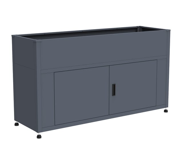 Westmann Integra Metall Hochbeet Mit Stauraum Anthrazit 160x50x85 Cm