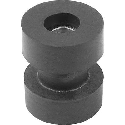 SCHWINGUNGSDÄMPFER ZWEITEILIG, D=31,8, H=31,8, STAHL VERZINKT, KOMP:NEOPREN SHORE 65+5, SCHWARZ