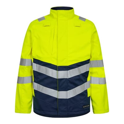 Safety+ Softshelljacke, gelb/blue ink, Gr. M