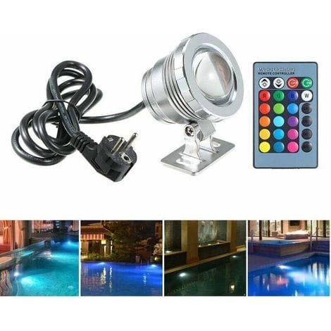 Piscine-leuchte, 10 W, Mit 4 Modi, Rgbw, Ip68, 85–265 V, Spot-led-aquarium-marine-eclairage-tauchprojektor-außenlampe Für Etangs Fontaines Lac Du Parc-