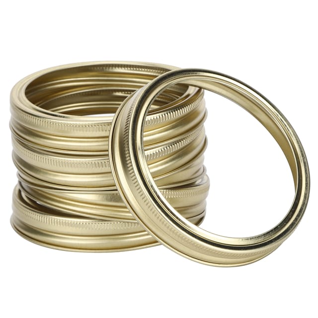 24 Stück Vorratsdeckel Für Einmachgläser, Geteilte, Massive Kappen, Runde Form, Dosenzubehör, Küchenbedarf (gold, 86 Mm)