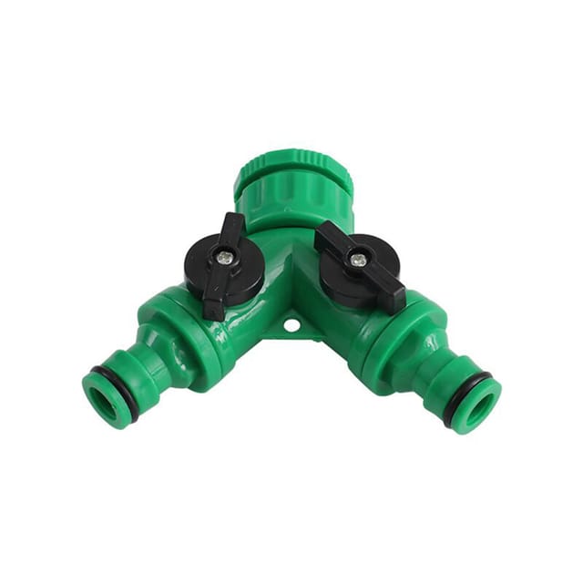 2-wege-y-förmiger Schlauchverteiler, Rohradapter, Bewässerungsverbinder, Gartenschlauch-schnellverbinder, Kunststoffgriff-wasserhahn