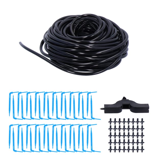 Tropfbewässerungsset, 15 M Bewässerungsschlauch-set, Garten, Gewächshaus, Setzlingszubehör