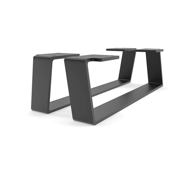 Möbelbeine - Mailand - Höhe 10 Cm, Schwarz - 35 Cm / 2er Set