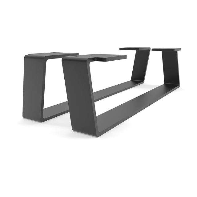 Möbelbeine - Mailand - Höhe 10 Cm, Schwarz - 40 Cm / 2er Set