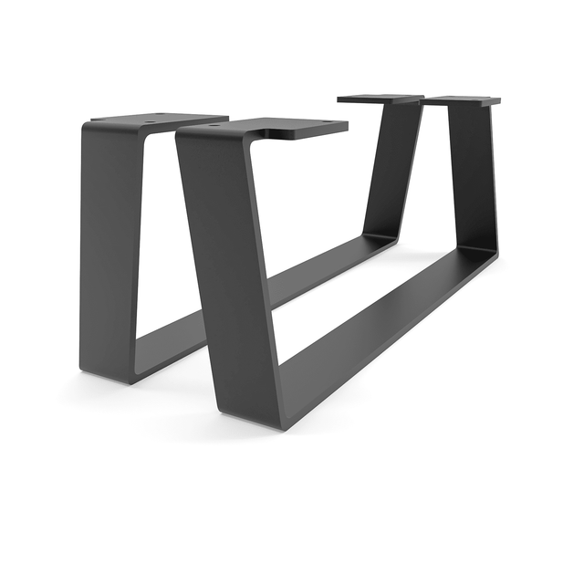 Möbelbeine - Mailand - Höhe 15 Cm, Schwarz - 40 Cm / 2er Set