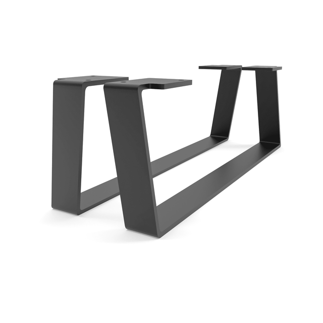 Möbelbeine - Mailand - Höhe 15 Cm, Schwarz - 45 Cm / 2er Set