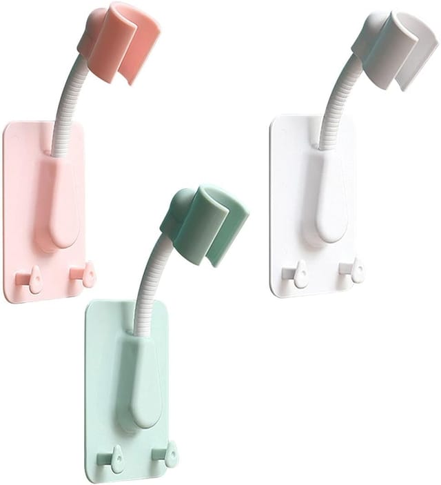 Support De Pommeau De Douche Universel 360° Réglable, Fixation Adhésive Sans Per çage, Adapté À Toutes Les Salles De Bain