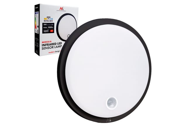 Maclean LED Außen-Wandleuchte mit PIR-Bewegungssensor MCE525, LED fest integriert, neutralweiß, 10 W, IP65, 1000 lm, neutrale Farbe
