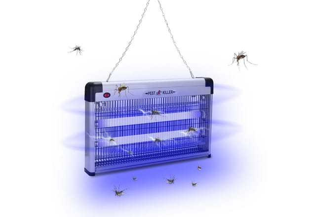 Clanmacy Ultraschall-Tierabwehr Elektrischer Insektenvernichter Mückenlampe LED mit UV-Licht, 3W/12W/30W/40W
