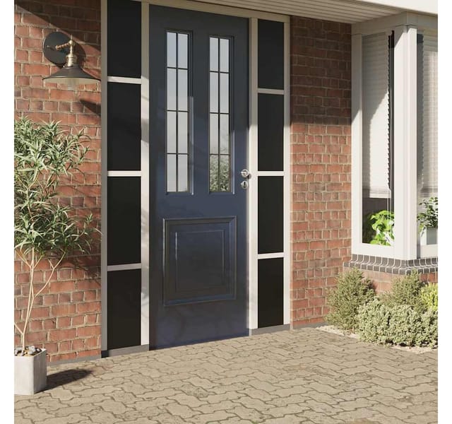 vidaXL Fensterfolie Fensterfolie Statisch Matt Schwarz 90x500 cm PVC