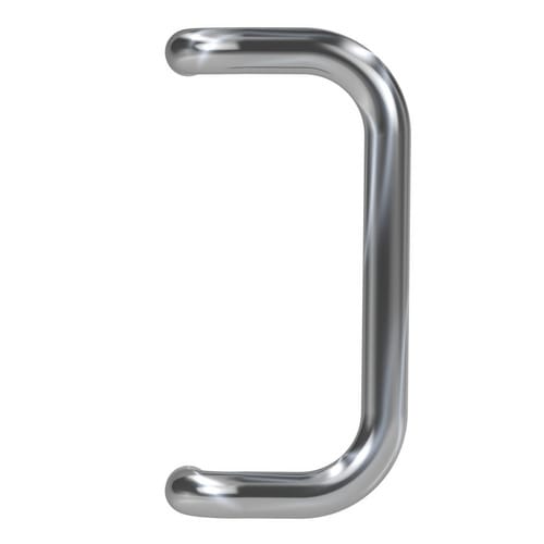 BASI Türbeschlag Halbrund (Packung), Edelstahl, U-Form gekröpft, Achse 300 mm, für Hauseingangstüren