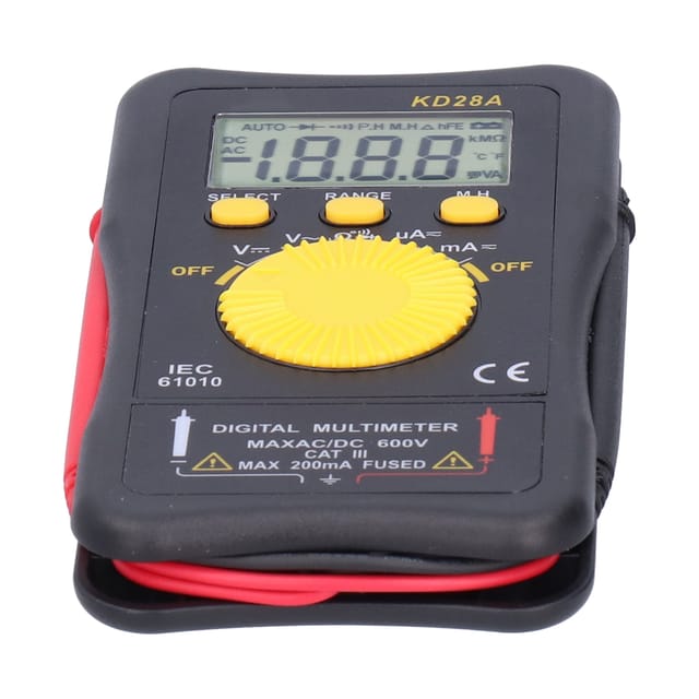Intelligentes Multifunktions-digitalmultimeter Mit Automatischer Störungs- Und Überlastschutzfunktion, Voltmeter, 600 V, 200 Ma, 200 Ω–20 Mω, Abs, 166 G, 2 Aaa-batterien