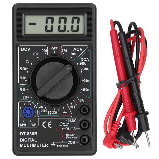 Dt830b Taschenmultimeter Mit Digitalem Lcd-display, Voltmeter Und Amperemeter Für Elektriker