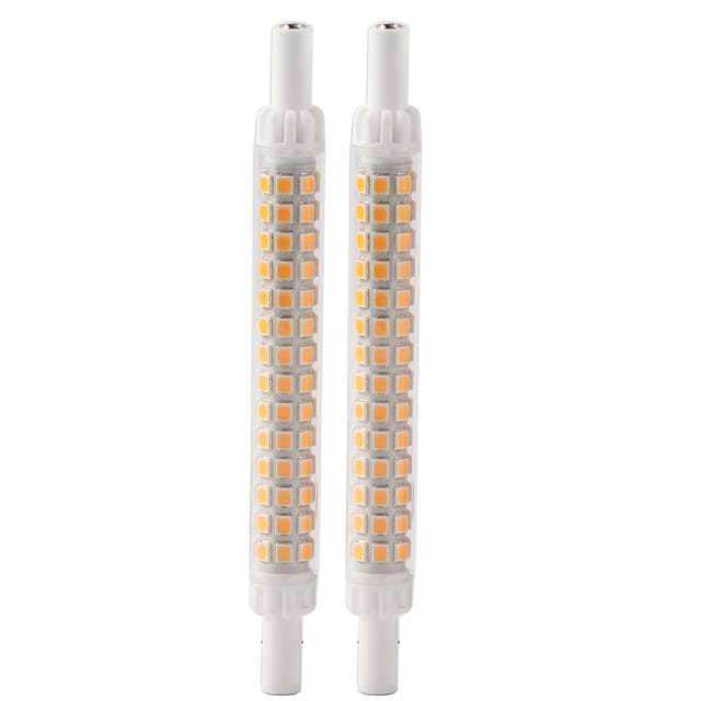 2er-pack R7s 98 Led-lampen, Doppelseitig, 118 Mm, Dimmbar, Warmweiß, 200–240 V