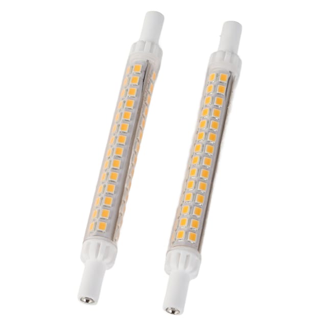2er-pack R7s 98 Led-lampen, Doppelanschlüsse, 118 Mm, Dimmbar, Warmweißes Licht, 100–130 V