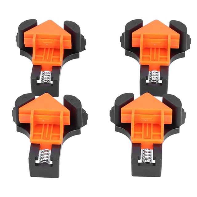 Set Mit 4 90°-winkelklemmen Aus Abs + Pe Für Holzbearbeitung Und Möbelbefestigung