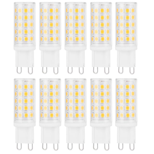 10er-pack G9-sockel-led-lampen (4 W, 54 Leds, Bi-pin) Für Kronleuchter Und Wandleuchten, Warmweiß, Ac 100–265 V