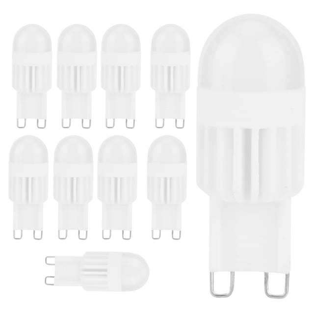 10er-pack G9 3w 5led-bipin-glühbirnen Für Kronleuchter/deckenleuchten, Warmweiß, 110v