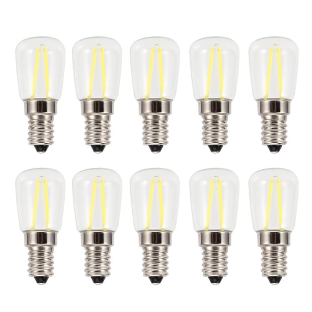 10er-pack Mini-e14-led-lampen, 1,5 W, 110 V Wechselstrom, Warmweißes Glas, Für Kronleuchter, Wandleuchten Und Lampen Im Wohnbereich