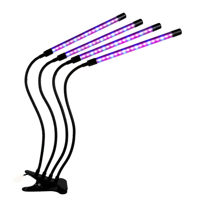 40-w-5-v-3-a-usb-pflanzenlampe Mit Clip-anschluss, Kabelgebundener Steuerung, 3/9/12-stunden-timer, 10-stufigem Dimmer, 3 Farben, Speicherfunktion Und Flexiblem, Faltbarem Schlauch