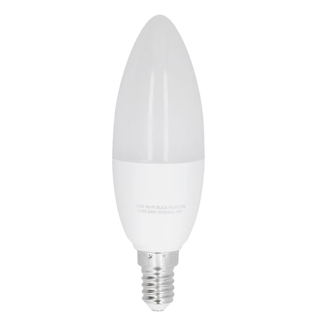 E14-leuchtmittel, 5 W, Rgb+3000k+6000k, Pc-aluminium, Kompatibel, Wlan 2,4 Ghz, App-fähig, Ac 85–265 V, 50 Hz/60 Hz