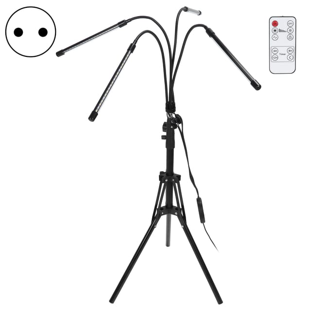 4-flammige Led-pflanzenlampe Auf Stativ Mit Fernbedienung, Timer Und Dimmer. Eu-stecker 100–240 V.