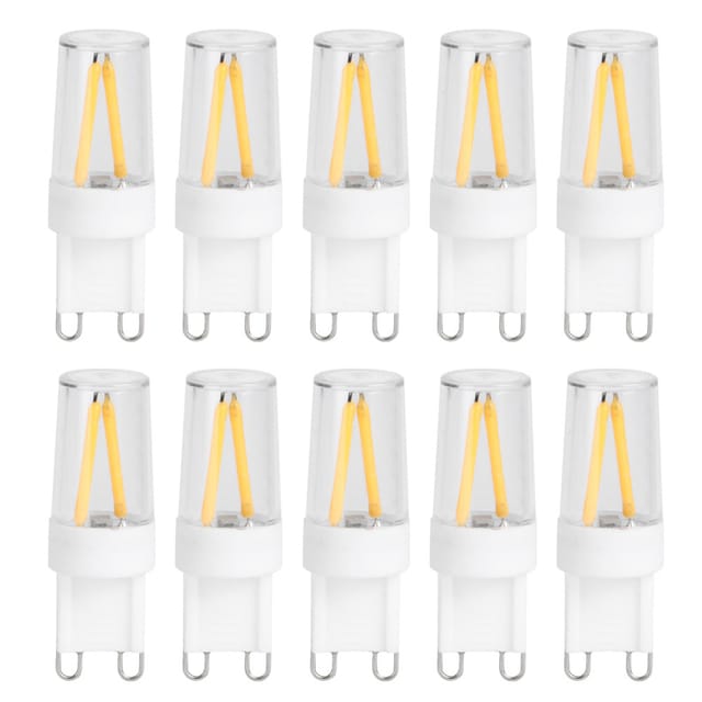 Packung Mit 10 G9-sockel-led-lampen (1,5 W, 110 V, Warmweiß, 4,6 X 1,5 Cm) Für Kronleuchter, Deckenleuchten Und Wandlampen.
