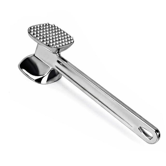 Doppelseitiger Fleischklopfer Aus Aluminiumlegierung Mit Stachelklinge Und Ergonomischem Gummigriff Für Steak, Hähnchen, Fisch Und Anderes Fleisch.